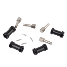 4Pcs Aluminum RC Car 12Mm Hex Wheel Hub Drive Adaptor Extension Combiner Coupler for 1/10 RC Crawler Axial SCX10 D90,Black 20Mm