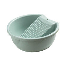 Portable Hand Wash Basin for Delicate Garment Care, Compact Blue Folding Wash Bowl for Travel