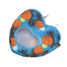 Rabbit Hay Feeder Bag Hanging Basket Heart Shape Oxford Cloth 29x26cm