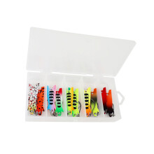 10Pcs Trout Fishing Spoon Lures Set Single Hook Trout Spoon-L