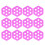 Paquet de 12 planches de surf hexagonales, accessoires-Rose 1