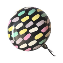 Portables Bike Bells Water Resistant-Color dots on black