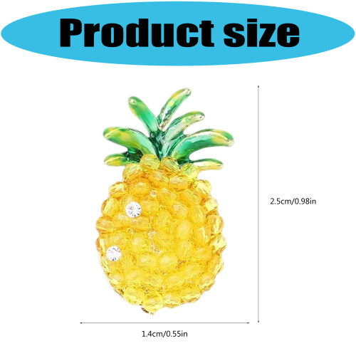 Adorable Pineapple Design Brooch Featuring Shining Stones For 2