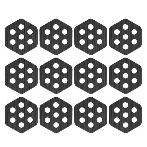 12lots Hexagonal Surfboards Grip Pad Antislip Mats Water-Black