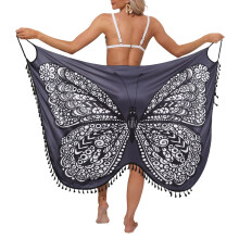 Stylish Swimsuit Wrap Beach Resort Wear Cover Up With-Gray S