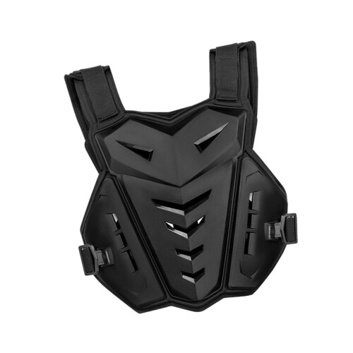 Motorcycle Safety Chest Vest With Adjustable Fasteners-Black