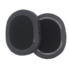 Almohadillas de Repuesto para Auriculares de 100 X 80 mm, de Espuma de Cuero y Esponja Suave.