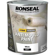 Ronseal 6 Year Anti Mould Paint White Matt 750ml
