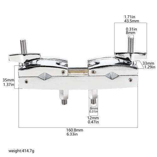 Adjustable Quick Release Drum Clamp with MultiAngle Cymbal Stand Holder for Secure Fast Setup 2