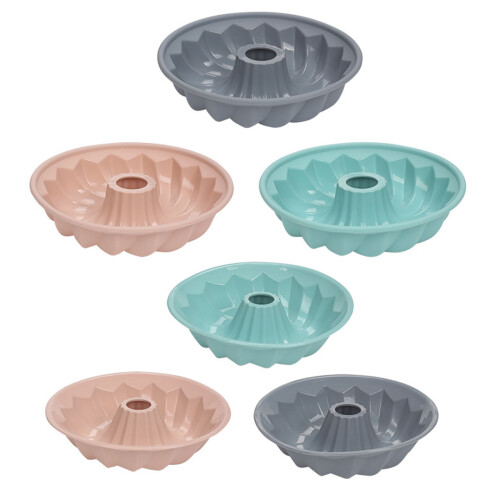 Premium Silicone Baking Molds For Fluted Bundts-Blue large 1