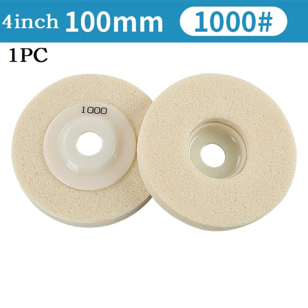1Pc Brand New Polishing Wheel Polishing Sheet 4Inch 60-3000 Grit Angle Grinder Nylon Fiber Polishing Wheel White 9365509695906