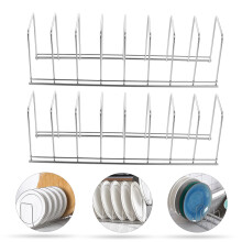 ETEREAUTY Metal Plate Organizer Rack, Easy to Clean, Stable and Rust-Resistant 2Pcs