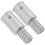 2Pack Heavy Duty Broom Handle Threaded Tip Silver Metal for Office Cleaning 1