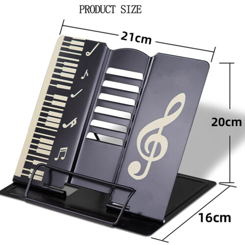 Sheet Music Stand 6Level Adjustable Angle Desktop Foldable Design for Piano Practice and Performance Color1 1