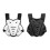 Motorcycle Safety Chest Vest With Adjustable Fasteners-Black 2
