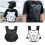 Motorcycle Safety Chest Vest With Adjustable Fasteners-Black 3