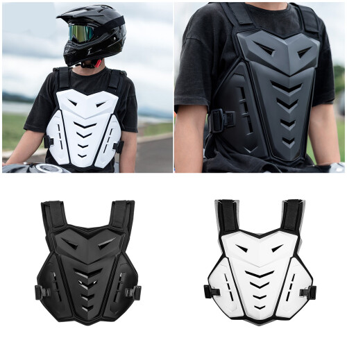 Motorcycle Safety Chest Vest With Adjustable Fasteners-Black 2