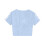 Butterfly Checkered Sleeve Outfit Set Sky Blue 2-Piece for 6