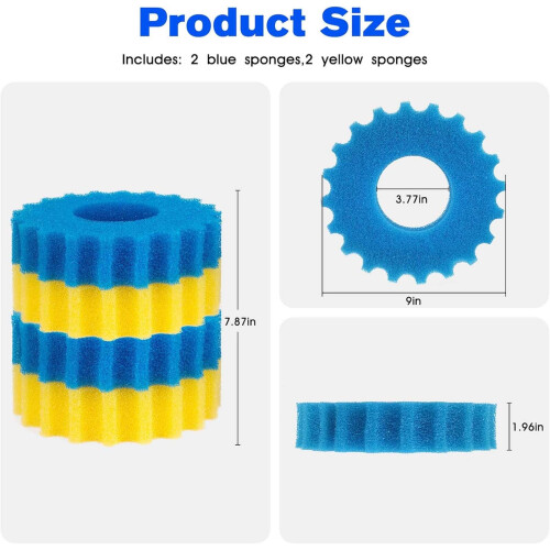 4Pcs Multipurpose Replacement Sponge Filter Media Pad For 1