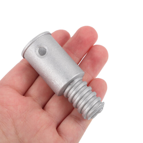 2Pack Heavy Duty Broom Handle Threaded Tip Silver Metal for Office Cleaning 1
