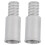 2Pack Heavy Duty Broom Handle Threaded Tip Silver Metal for Office Cleaning 8