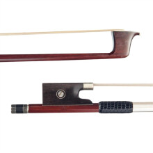 4/4 Violin Bow White Horsehair Ebony Inlay Design for Advanced Players Smooth Stroke Control