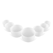 Frosted Crystal Singing Bowl Set 7Pcs 814 Inch for Sound Healing, Chakra Balancing, Meditation