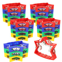 Bulk 20 Pack Double Row Hand Tambourine Set for Classroom and Party, Plastic Frame, 4.7 x 3.9 in