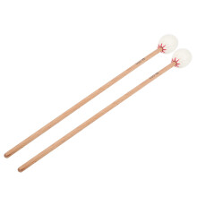 Marimba Mallets 2 Pcs, Maple Handles with Wool Yarn Heads for Warm Tone and Precise Control