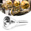 FLEXMAN Tenor Trombone Mouthpiece SilverPlated Brass Replacement (Silver) 4