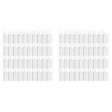 60 PCS Sublimação Chaveiro Blanks Dupla Face Transferência de Calor Blanks Placa em Branco Chaveiros Blanks para DIY e Artesanato