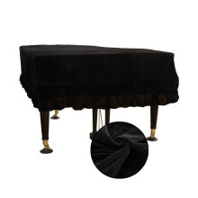 Grand Piano Cover, Velvet Piano Dust Cover, Washable, Black, L 200cm