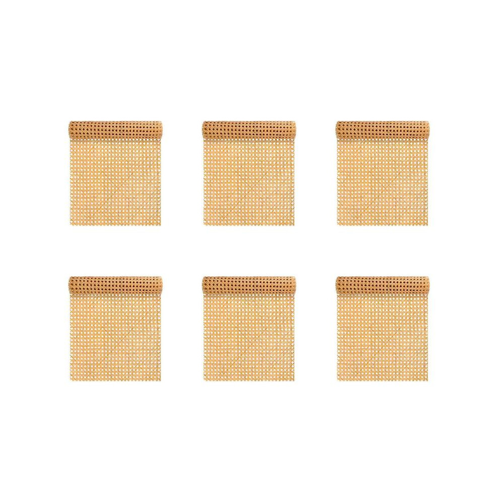 6Pcs 16-Inch Wide Natural Rattan Webbing 40-Inch Long (3.3 Ft.) Rattan Webbing Rolls For Furniture,Chairs, Cabinets 4712331905751