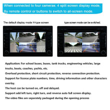 Mobiele Digitale Videosplitter 4-Kanaals -Videosplitter 720P voor Bussen, Vrachtwagens, Boten, Jachten, Voertuigvideosplitter
