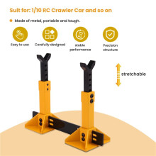 Simulation Metal Height Adjustable Jack RC Car Holder Stand Decoration for 1/8 1/10 RC Crawler Axial SCX10 TRX4 D90 A