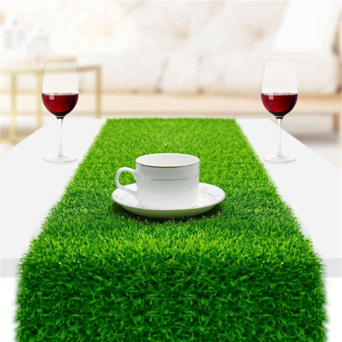 3X Artificial Grass Table Runner, 30 X 90cm Table Runner, Faux Grass Table Runner, DIY Football Tablecloth, Table Runner 1