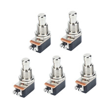 Guitar Pedal Footswitch 5pcs Metal Latching Stomp Switch Buttons for Effects Pedals Replacement