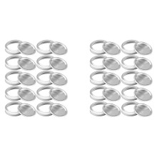 20 Pcs Canning Lids for Mason Jar Wide Mouth, Split-Type Lids Leak Proof and Secure Can Jar Caps,Silver 86mm