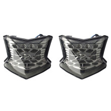 2X Integrated LED Tail Light Brake Stop Light Turn Signals for Z650 Z900 650 ABS 2017 2018(White)