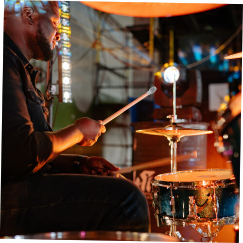 Drumstick Mute Tips 4 Pack Silicone Drumstick Silencer Covers for Practice, Orange Gray 1