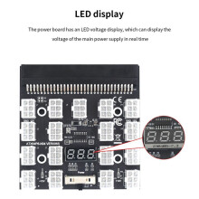 4X Scheda di Sblocco 17 Porte 6 Pin LED Display Modulo di Alimentazione Adattatore per Scheda Server per  1200W 750W PSU GPU Miner Mining BTC ETH
