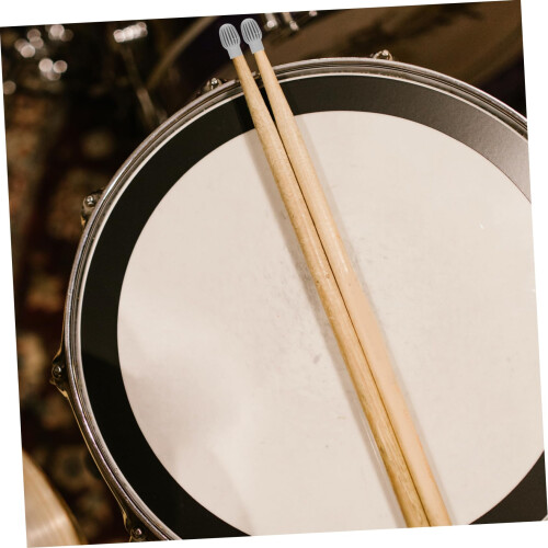 4pcs Silicone Drumstick Tip Covers, Mute Tips for Quiet Practice, Universal Fit 2