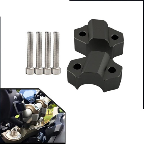 For  XSR900 2016-2024 Motorcycle Accessories Handlebar Riser Drag Handle Bar Clamp Extend Adapter Silver