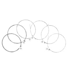 Electric Bass Guitar Strings, Coated Carbon Steel 6String Set, 6pcs, Smooth Play
