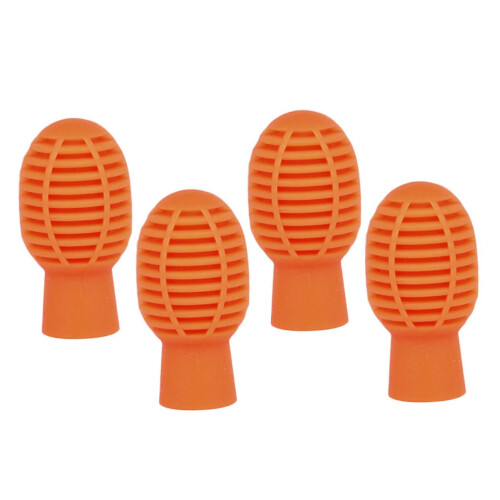 Drumstick Mute Tips 4 Pack Orange Drumstick Covers for Quiet Practice, Fits Standard Drumsticks