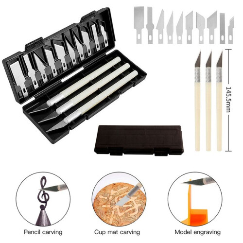 Deburring Tool Kit Engraving Carving Tool DIY 3D Printer Part 3D Model File Cutter Scraper Material Removal Tools 2