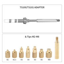 Heat Set Insertion Tool M2-M8 Hot Melt Messing Rändelmutter Eingebettete Einsteckspitze Pressadapter936 TS100 TS101 Lötkolben
