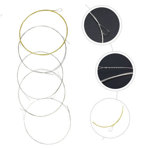 5String Banjo Strings, 5pcs Alloy Set, Bright Balanced Tone, Stable Tuning, Easy Replacement 1