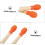 Drumstick Mute Tips 4 Pack Orange Drumstick Covers for Quiet Practice, Fits Standard Drumsticks 3