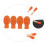 Drumstick Mute Tips 4 Pack Orange Drumstick Covers for Quiet Practice, Fits Standard Drumsticks 5